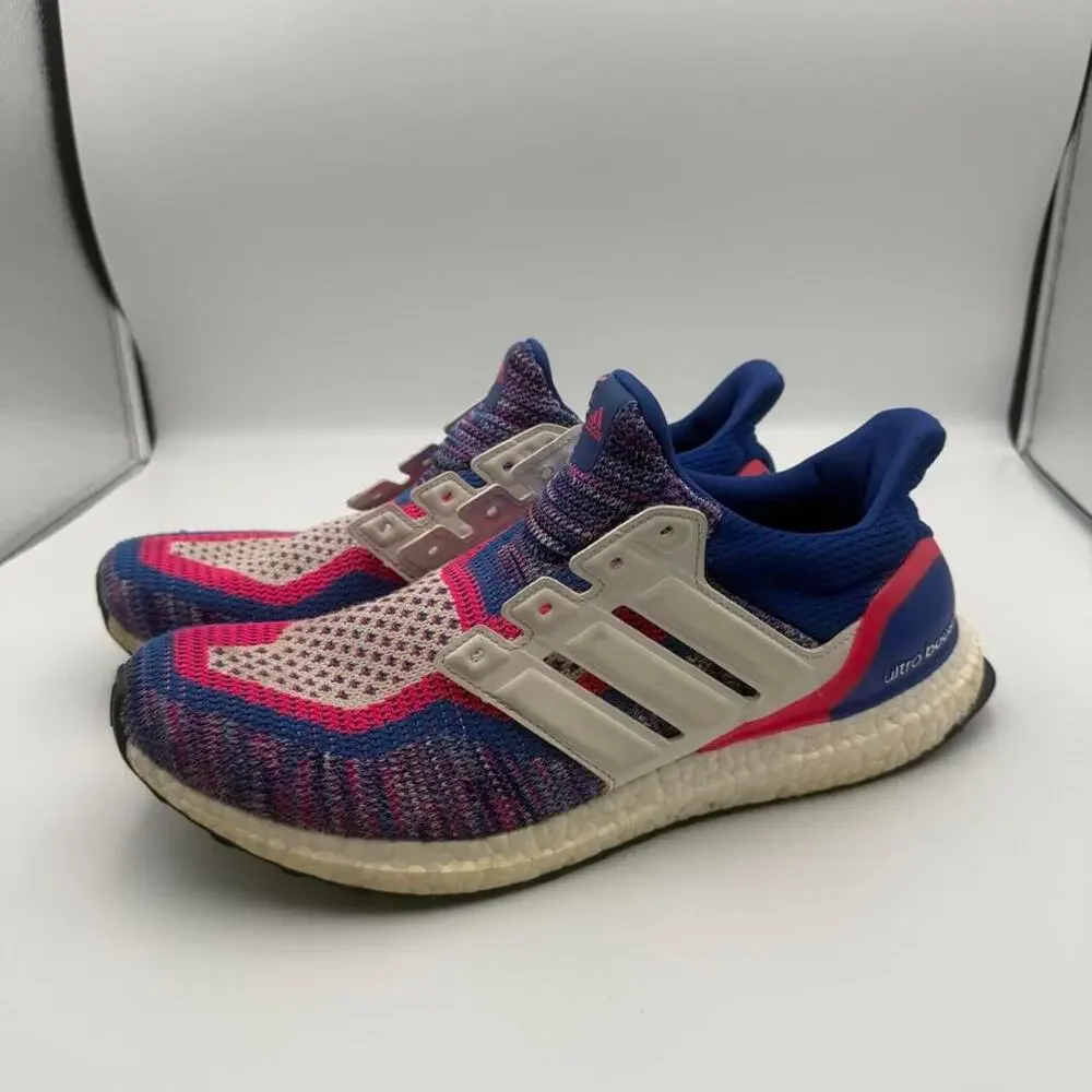 Adidas Ultra BOOST Ultraboost Multi-color Blue White Pink EG8107 Men's Size 11.5